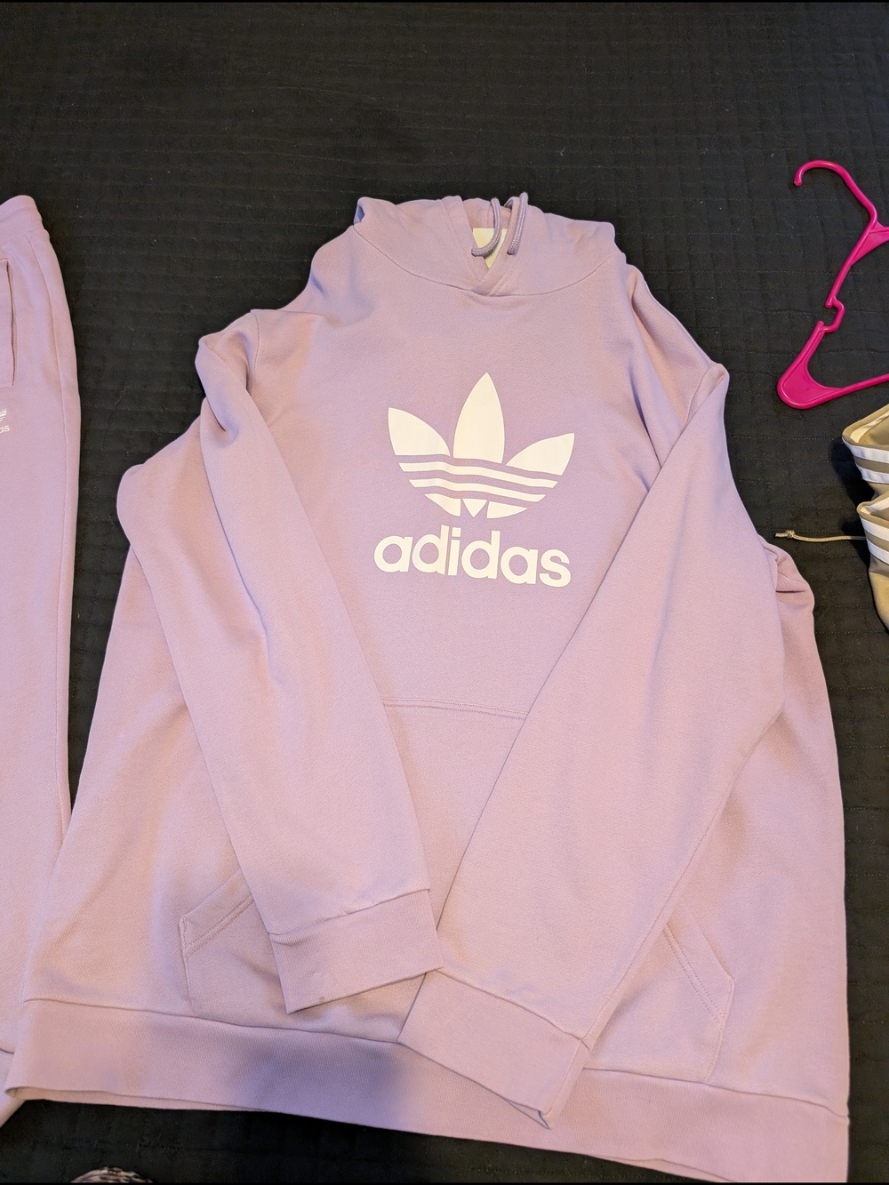 Adidas Trefoil Hoodie & Joggers Set in Lavender - Picture 2 of 5